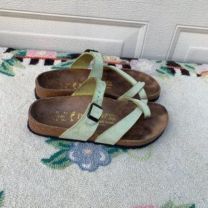 Birkenstock Papillio original Birkenstock fussbett baby green sandals 6.5-7
